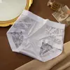 Bragas de satén con encaje de lujo ligero estilo francés, jacquard de encaje sexy, antibacterianas, entrepierna de algodón puro, cintura media, cobertura amplia para cadera, bragas tipo triángulo