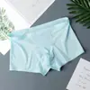 Roupa Íntima Masculina de Seda de Gelo Boxer Briefs Masculinos Finos Sem Costura Boxer Briefs Respiráveis para Jovens