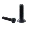 Tornillos de Cabeza Avellanada Plana de Alta Resistencia Grado 10.9, Acero Aleado, Pavonados, Tornillos M4 de Apriete Manual, Acero al Carbono