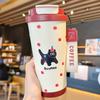 Taza de Acero Inoxidable 316 con Tubo de Succión para Doble Bebida Alto Valor de Color Taza de Café Portátil Oso Panda Doble Bebida Taza con Aislamiento para Frío y Calor