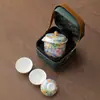 Juego de té portátil esmaltado, estilo palacio chino de alta gama, regalo de negocios, recuerdo corporativo para eventos de inauguración