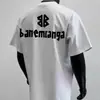 Camiseta de Manga Corta Suelta de Peso Pesado de Fábrica de Marca de Moda para Hombre Suministro en Vivo Cadena de Suministro Top Corto de Manga Corta de Primavera Verano con Letras
