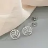 Pendientes de Animales Lindos de Dibujos Animados Diseño de Nicho Ins Pendientes de Zorro de Origami Dinosaurio Pendientes Simples de Acero Inoxidable
