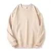 Exclusivo transfronteiriço 320g algodão ombro caído gola redonda manga longa solto casual moletom masculino moderno cor sólida
