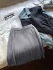 Altamente recomendado! Saia Plissada Tricô Estilo Preguiçoso para Mulheres Outono Nova Cintura Alta Caimento Fluido Saia de Base Linha A