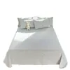 Sábana de algodón nube estampada fresca y sencilla con ribete de encaje, juego de tres piezas para dormitorio principal del hogar o dormitorio de estudiante, incluye sábana y funda de almohada