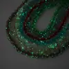Areia Dourada Vidro Luminoso Flor de Cerejeira Trevo de Quatro Folhas Material para Colar DIY Pulseira de Moda Tecida à Mão Acessórios de Joias