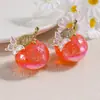 Accesorios para Colgantes DIY Colgante Pequeño Naranja Cadena Hecha a Mano para Teléfono Móvil Cadena de Bolso Pendientes Pulsera Materiales para Joyería