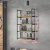 Estantes de hierro para pared para salones de peluquería y uñas, estantes para barberías, estanterías, estanterías de pared, vitrinas de pared para vino