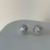 Brincos Brilhantes com Diamantes Inteiros e Agulhas de Prata S925, Brincos de Luxo para Mulheres, Únicos e Estilosos, Lindo Atacado de Brincos