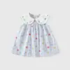 Vestido de Verano para Niña con Estampado de Estrella de Mar y Conchas, Vestido de Princesa Dulce y Transpirable sin Mangas, Vestido Fino de Bebé con Cuello