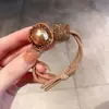Cuerda para el pelo de estilo Mori con pedrería y perlas, elegante, con bola, para coleta baja de mujer, alta elasticidad, simple y duradera, tendón de goma