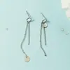 Pendientes Verticales Largos Redondos con Rayas Verticales Estilo Coreano Elegantes para Mujer 2021 Nuevos de Moda Simples Únicos Asimétricos Adelgazantes