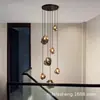 Lámpara de araña minimalista con diseño de bloques de hielo para restaurante, lámpara de araña de escalera dúplex, lámpara de entrada sencilla con barra de lava para dormitorio y mesita de noche.