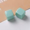 Pendientes de resina cuadrados grandes, tridimensionales, brillantes, de color caramelo macarrón de 20 mm, con parches, accesorios de joyería DIY, venta al por mayor