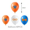 Conjunto de Balões de Látex Cartoon de 12 polegadas Balões Temáticos para Festa de Aniversário Múltiplos Padrões Festa 18 peças