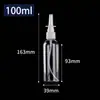 Venta al por mayor del fabricante 30 ml 50 ml Botella pulverizadora de spray directo Botella pulverizadora pequeña de plástico PET Botella pulverizadora nasal tipo presión portátil
