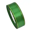 Cinta de 2 cm con borde dorado, cinta de satén, cinta floral, cinta para envolver regalos, cinta para lazos, material para manualidades, superventas transfronterizo