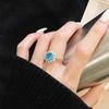 Anillo Abierto Retro Francés de Oro Antiguo Medio de Lujo Ligero de Alta Gama con Circonita Incrustada Anillo de Dedo Diseño Nicho