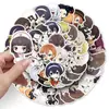 51 Pegatinas Q Version Bungou Stray Dog Personajes de Anime Japonés Akutagawa Ryunosuke Mafia Guka Caja de Almacenamiento Pegatinas DIY