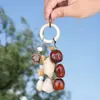 Sino dos Ventos Pendente de Casca de Fruta de Planta Natural Indonésia Kit de Materiais DIY Feito à Mão Sino dos Ventos Natural Estilo Floresta Decoração para Pendurar no Carro