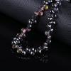 Agujero Horizontal Cristal de Fresa Vidrio Cuentas Sueltas Cadena de Cuentas Pulsera Collar Material Hecho a Mano DIY Cuentas Redondas de Vidrio Colorido Accesorios