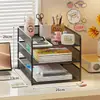 Nuevo Estante de Almacenamiento de Escritorio para Estantería, Estantería Vertical de Múltiples Niveles para Ventana Saliente, Estante Organizador de Carpetas de Oficina, Estantería Simple