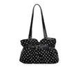 Bolsa tote retrô transfronteiriça de grande capacidade, novo estilo de comércio exterior, bolsa de ombro plissada com bolinhas, bolsa tote casual para o dia a dia, atacado
