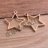 Accesorios de joyería DIY directos de fábrica de 5 colores, dije de estrella de cinco puntas, pegamento en forma de gota, marco hueco de 33 x 35 mm