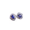 Safira Natural do Sri Lanka terno Pedra Principal 3*4mm Prata 925 Incrustada Pingente Colar Brincos Brincos Atacado