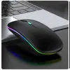 Mouse sem fio de modo duplo com logotipo personalizado iluminado, adequado para uso no escritório, em casa e em viagens