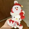 Moda Otoño e Invierno Nuevo Conjunto de Esquí Llavero de Felpa Hello Kitty Bolso Cálido Kt Colgante