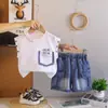Ropa Infantil, Conjunto de Ropa de Verano para Niños, Conjunto Deportivo de Verano Elegante para Bebé, Conjunto Casual de Dos Piezas con Chaleco para Bebé al por Mayor