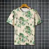 Camiseta de manga corta de seda helada para hombre, diseño de nicho de verano, moderna, a la moda, personalizada, de secado rápido, cuello redondo, venta al por mayor