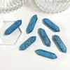 8X31mm Venta al por mayor del fabricante Ágata Amatista Ojo de Tigre Piedra Hexagonal de Doble Punta Piedra Suelta Accesorios para Collares DIY
