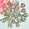 Acessórios Planos de Frutas Novos Transfronteiriços Acessórios para Joias DIY Acessórios de Cabelo Capa de Celular Adesivo de Silicone Macio de Abacate Desenho Animado