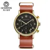 Reloj de Hombre Suizo Augusten Seis Manecillas Multifuncional Moda Simple Cuarzo Casual Luminoso Correa de Primera Capa 6081A