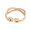 Owello Moda Estilo Coreano Amor Belleza Oro Rosa 18K Anillo Individual Joyería de Acero Anillo para Mujer Anillo Pequeño de Moda