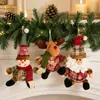 Decoraciones para Árbol de Navidad Muñecos de Dibujos Animados Muñecos de Tela a Cuadros Copos de Nieve Adornos Colgantes para Árbol de Navidad Adornos de Regalo Navideño para Niños