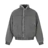 Chaqueta corta de algodón para hombre Zuoshan Diao imitación terciopelo de visón invierno engrosada cálida marca de moda ambiente color sólido chaqueta de algodón desgastada abrigo