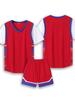 Factory Direct lote 2024 novo uniforme de basquete de manga curta terno falso de duas peças para crianças meninas treinamento de basquete camisa uniforme da equipe