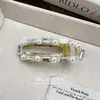 Presilha de Cabelo Oval Oca Luxuosa e Sofisticada com Pérolas e Strass, Presilha de Cabelo Totalmente Embelezada com Diamantes, Presilha para Franja, Atacado de Acessórios de Cabelo