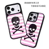 Polvo blanco de origen transfronterizo con rayas horizontales y estampado de piratas Funda para teléfono Apple 17 al por mayor Funda rígida para iPhone 18promax
