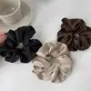Goma de pelo de satén estilo coreano, elegante y sencilla, para moños de mujer, cuerda para el pelo, retro francés, vintage, plisada