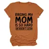 Criando Minha Mãe Amazon Ebay Site Independente Comércio Exterior Transfronteiriço Confortável Simples Camiseta Feminina Gola Redonda Manga Curta