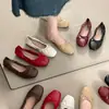 Sapatos slip-on femininos rasos, de fundo plano, decorados com laço, que aumentam a altura, versáteis, com sola macia, estilo balé, sapatos de barco franceses, mocassins