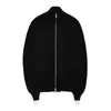 Cárdigan de punto para hombre Otoño Invierno Nuevo Color Sólido Cuello alto Cremallera Cárdigan Casual Versátil para Hombre Ropa de Punto de Manga Larga Ropa de Abrigo