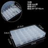 Caja de almacenamiento de escritorio de plástico dividida, con botones transparentes de 10, 15 y 24 piezas, para accesorios de pesca, joyas y cosméticos.