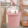 Cubo de agua espesado con tapa, cubo de plástico para el hogar, cubo de lavandería multifuncional para dormitorio de estudiantes, cubo grande para almacenar agua, cubo de baño