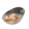 Bol Grande Inclinado para Ensalada Estilo Japonés, Bol de Vidrio, Plato para Frutas Doméstico, Plato Especial para Salsa de Hot Pot, Vajilla Comercial de Alto Valor